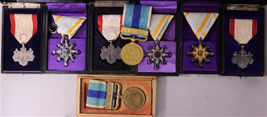 Eight WWII Japanese medals